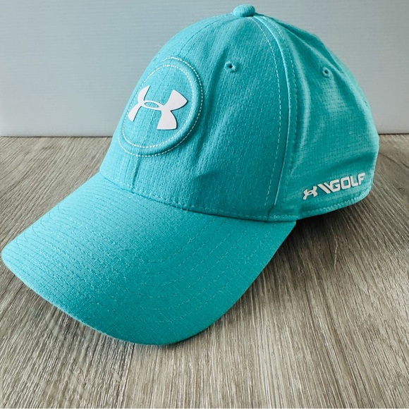 Under Armor Golf FlexFit Jordan Spieth Hat Light Green/White - L/XL - Picture 3 of 9